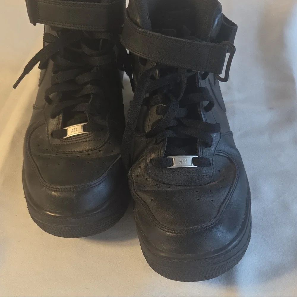 Nike Air Force 1 Men's High Top Black Lace-Up Athletic Sneaker